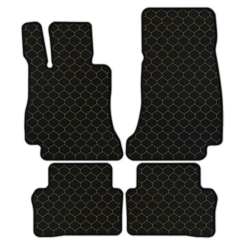 Customizable Leather Floor Mats with Hex Pattern for Mercedes-Benz AMG GT 4-door Sedan (2018-2025)