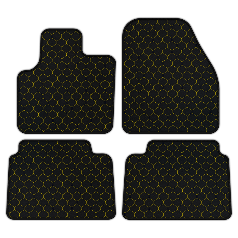 Customizable Leather Floor Mats with Hex Pattern for Land Rover Discovery Sport (2019-2024)