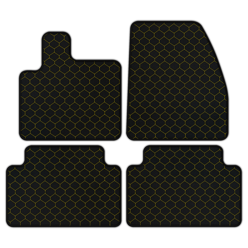 Customizable Leather Floor Mats with Hex Pattern for Range Rover Evoque (2019-2024) 5-Doors