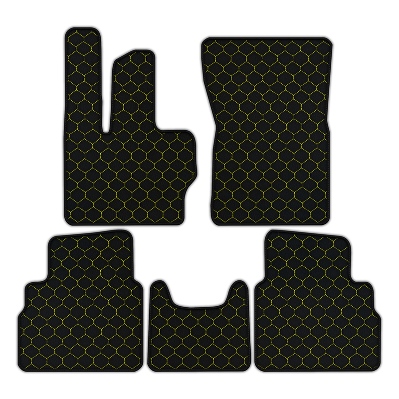 Customizable Leather Floor Mats with Hex Pattern for Mercedes Benz G-Class W463 (2018-2023)