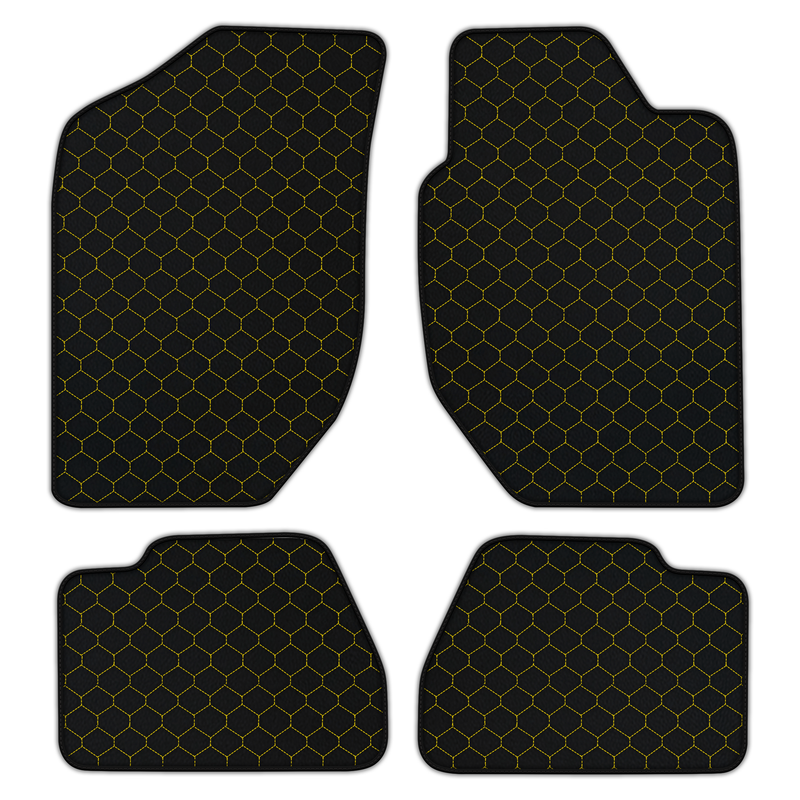 Customizable Leather Floor Mats with Hex Pattern for Land Rover Freelander (1997-2003) Automatic/Manual