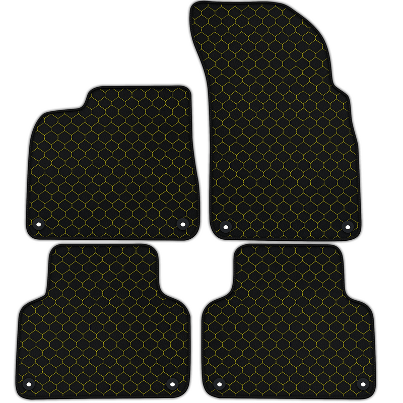 Customizable Leather Floor Mats with Hex Pattern for Audi Q7 4L (2006-2015)