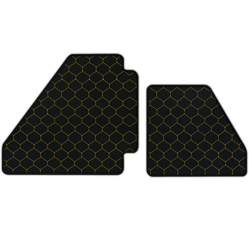 Customizable Leather Floor Mats with Hex Pattern for Ferrari F40 (1987-1996)