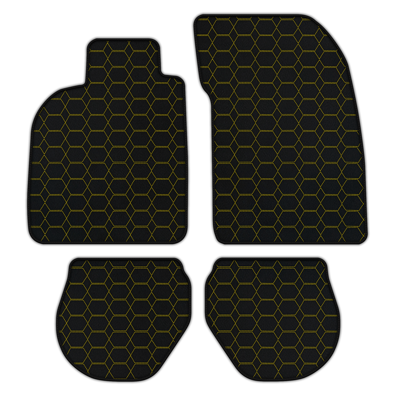 Customizable Leather Floor Mats with Hexagon Hex Pattern for Porsche 911 - 993 (1994-1998)