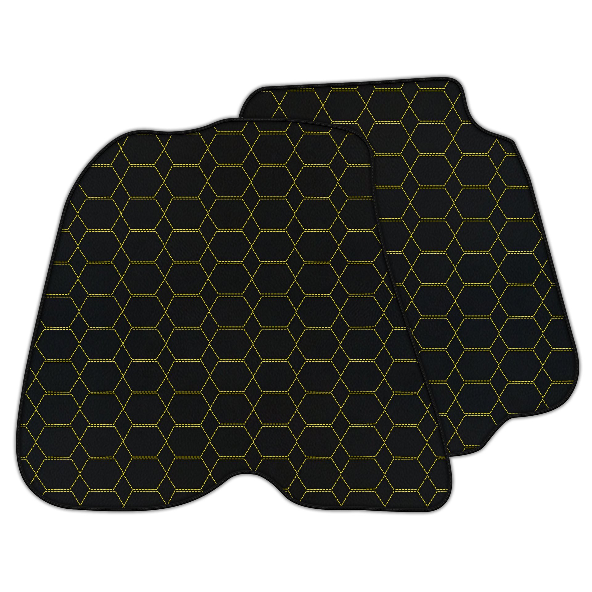 Customizable Leather Floor Mats with Hexagon Hex Pattern for Ferrari F12 Berlinetta (2012-2022)