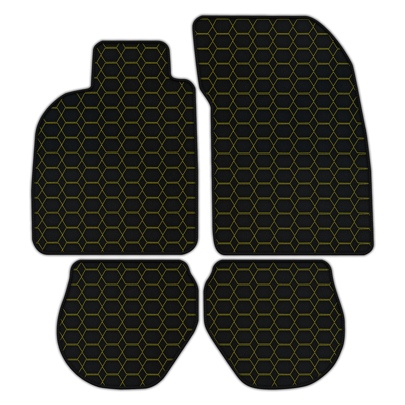Customizable Leather Floor Mats with Hexagon Hex Pattern for Porsche 911 - 993 (1994-1998)