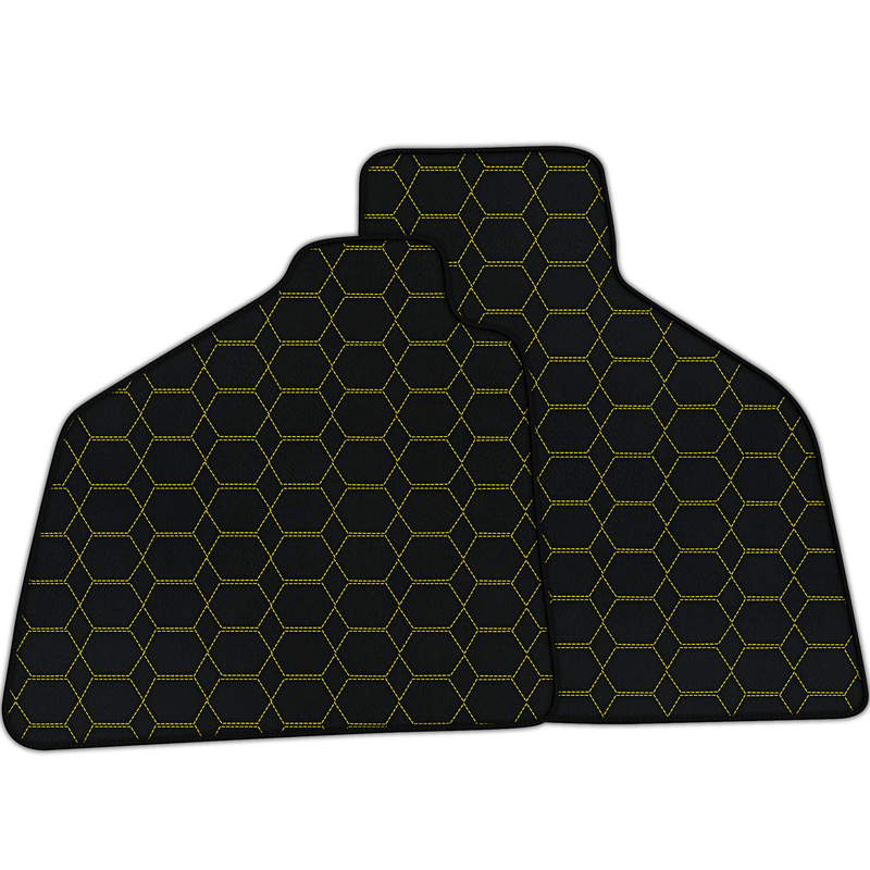 Customizable Leather Floor Mats with Hexagon Hex Pattern for Lamborghini Diablo (1990-2001)