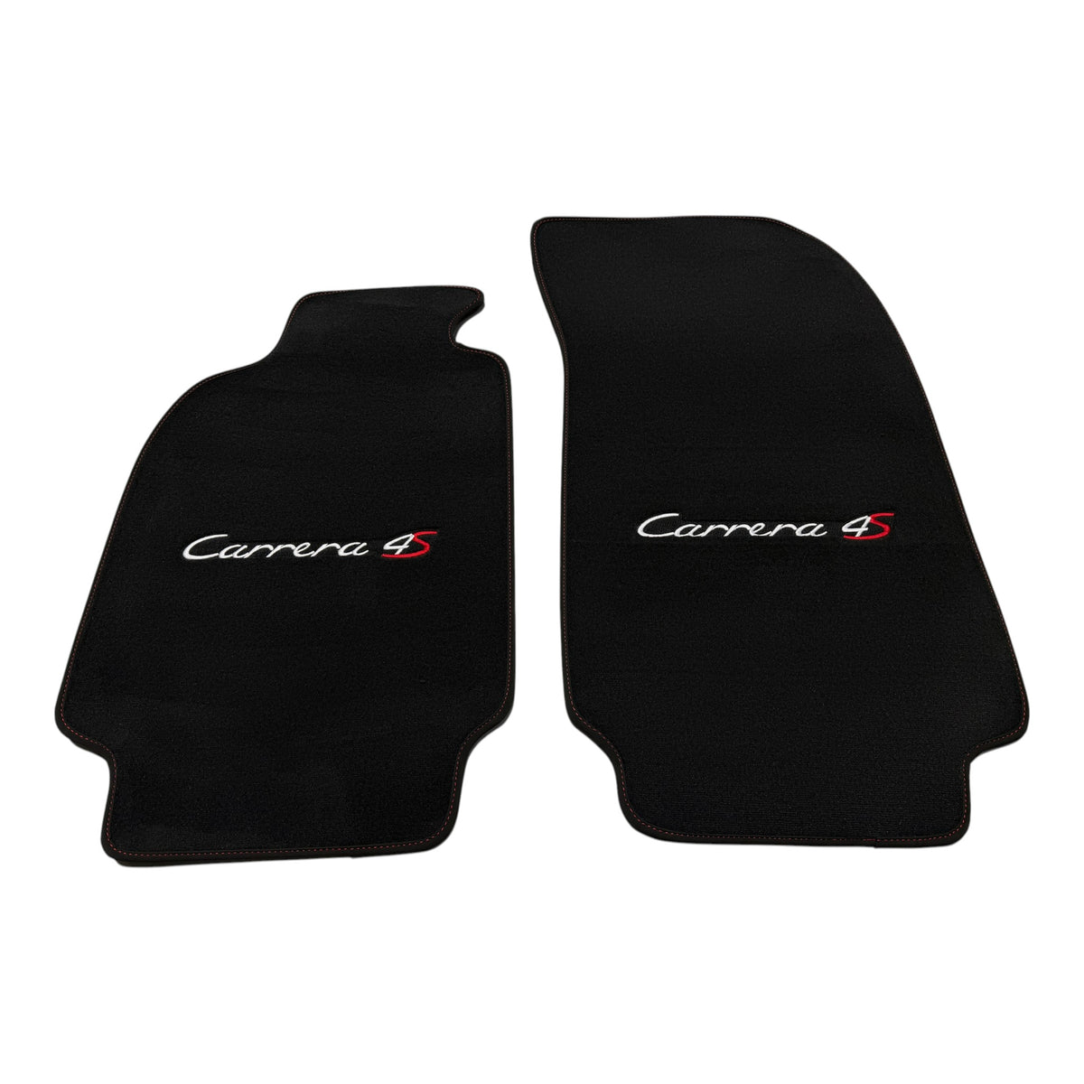Schwarze Autofußmatten aus Velours für Porsche Carrera 4S (1995-2026)