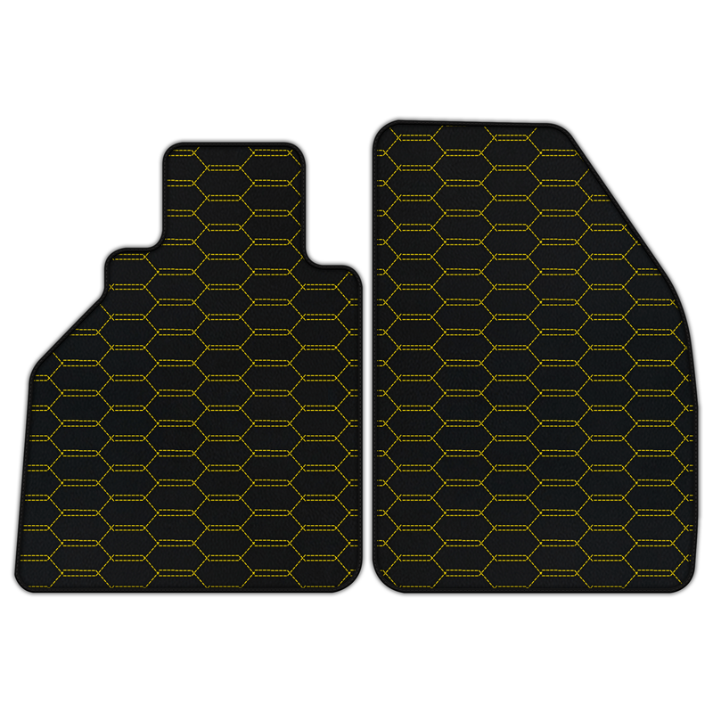 Customizable Leather Floor Mats with Interlaced Hex Pattern for Porsche 986 Boxster (1996-2004)