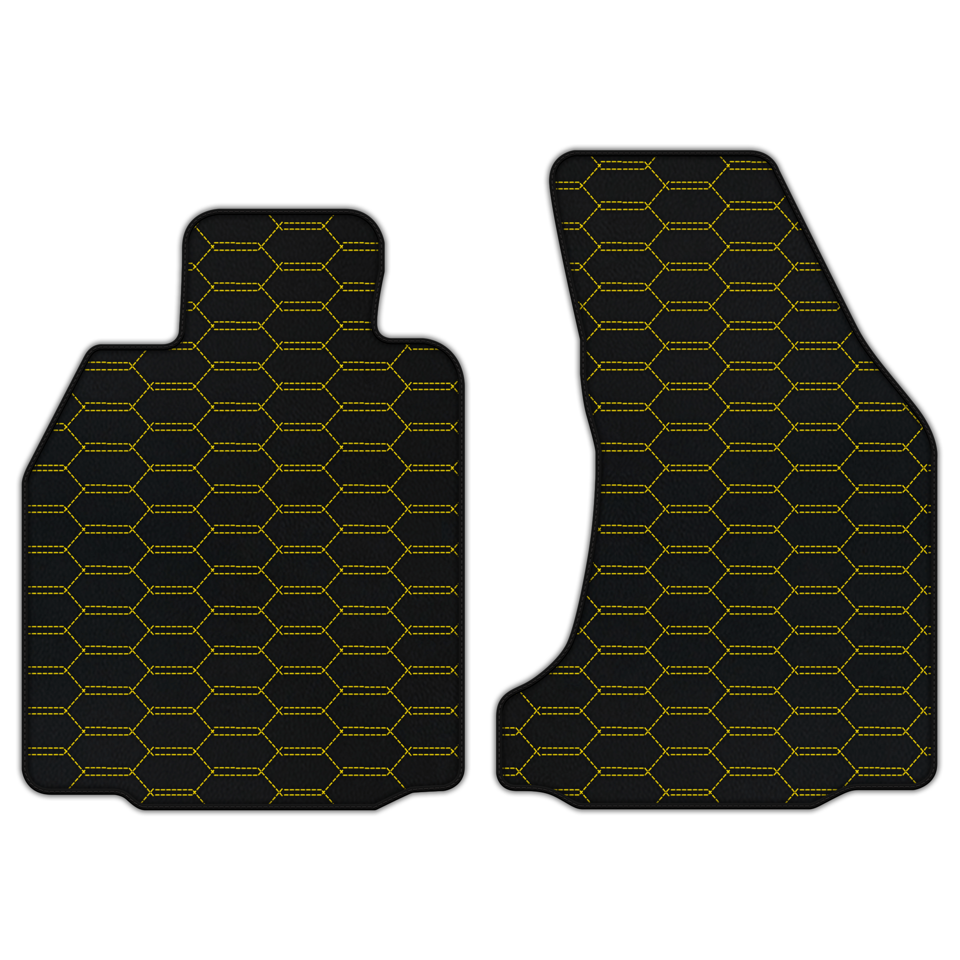 Customizable Hexagon Leather Floor Mats for Porsche 987 Boxster