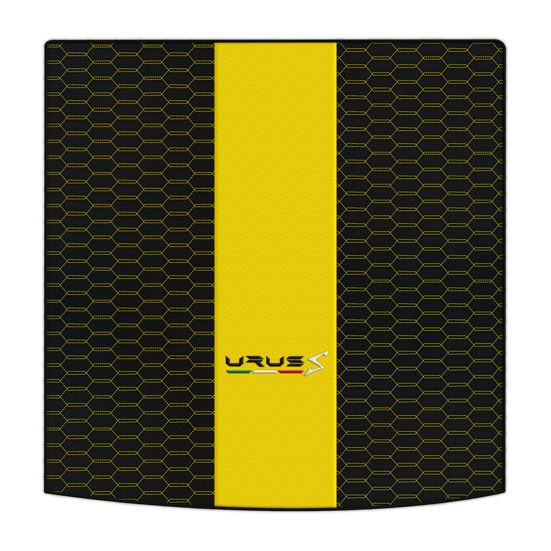 ランボルギーニ ウルス (2018-2026)用 インターレースドヘキサゴンパターン カスタマイズ可能 レザー トランク フロアマット