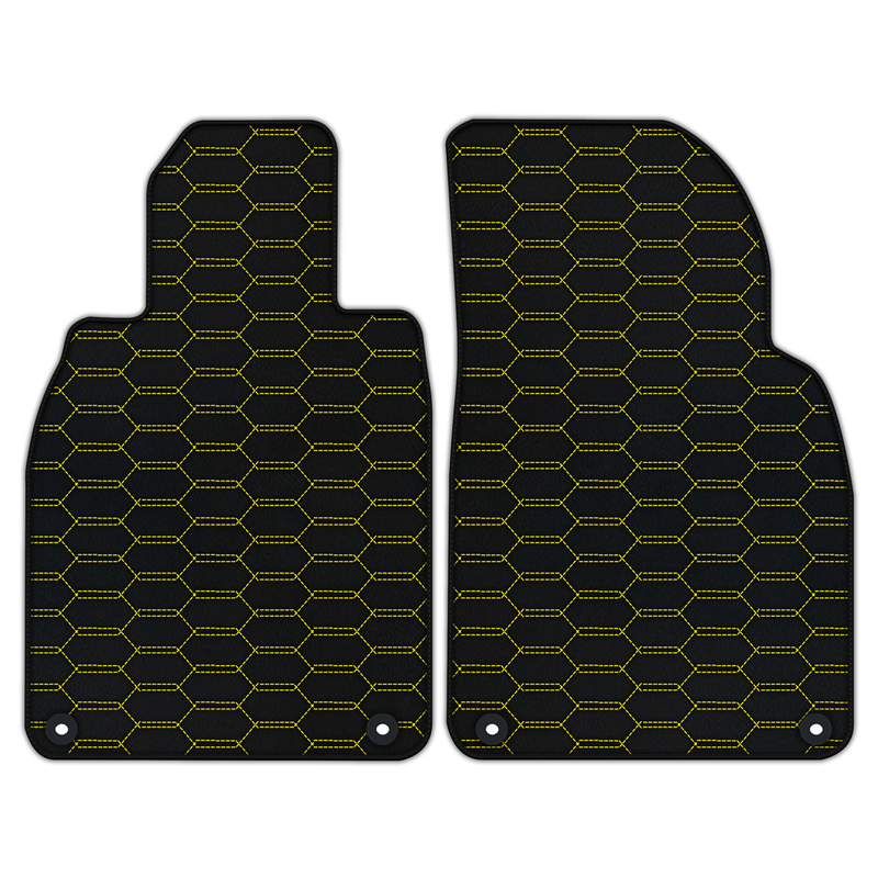 Customizable Leather Floor Mats with Interlaced Hex Pattern for Porsche Cayman 981 (2012–2016)