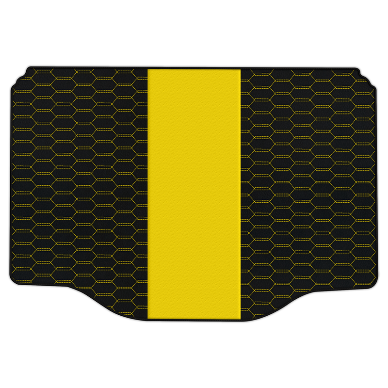 シボレー・トラックス(2013-2023年式)用、インターレースド・ヘキサゴン・パターン入り、カスタマイズ可能なレザー製トランクフロアマット