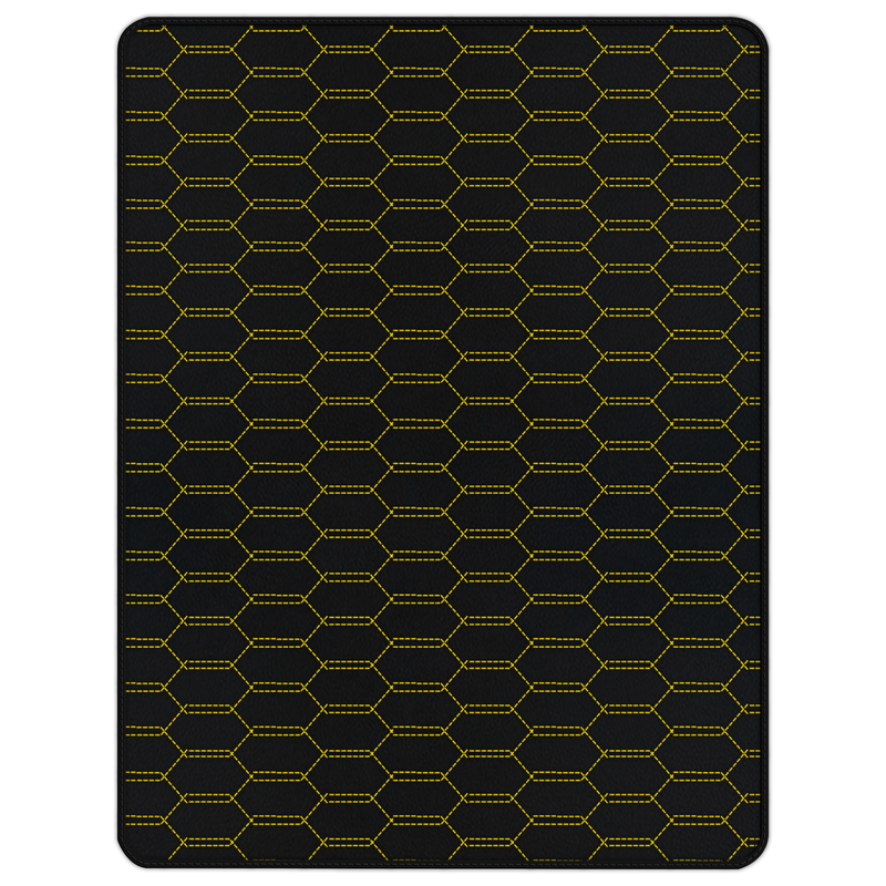 フェラーリ 488 ピスタ スパイダー (2019-2021) 用、六角形の織り模様が特徴のカスタマイズ可能なレザートランクフロアマット