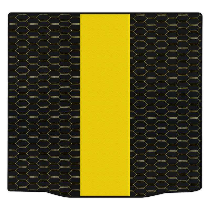 Anpassbare Kofferraum-Fußmatten aus Leder mit ineinandergreifendem Sechseckmuster für BMW G20 4-türige Limousine (2019-2024)