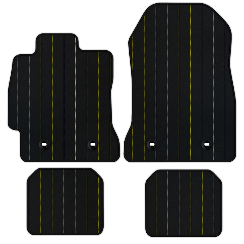 Customizable Leather Floor Mats with Line Pattern for Toyota GT86 (2012-2021)