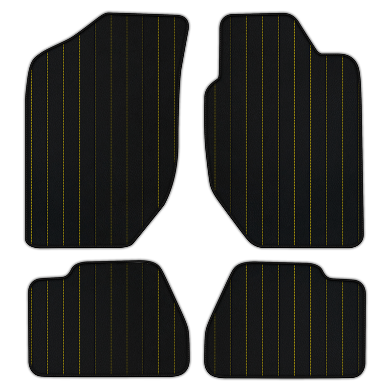Anpassbare Lederfußmatten mit Linienmuster für Land Rover Freelander (1997–2003) Automatik/Schaltgetriebe