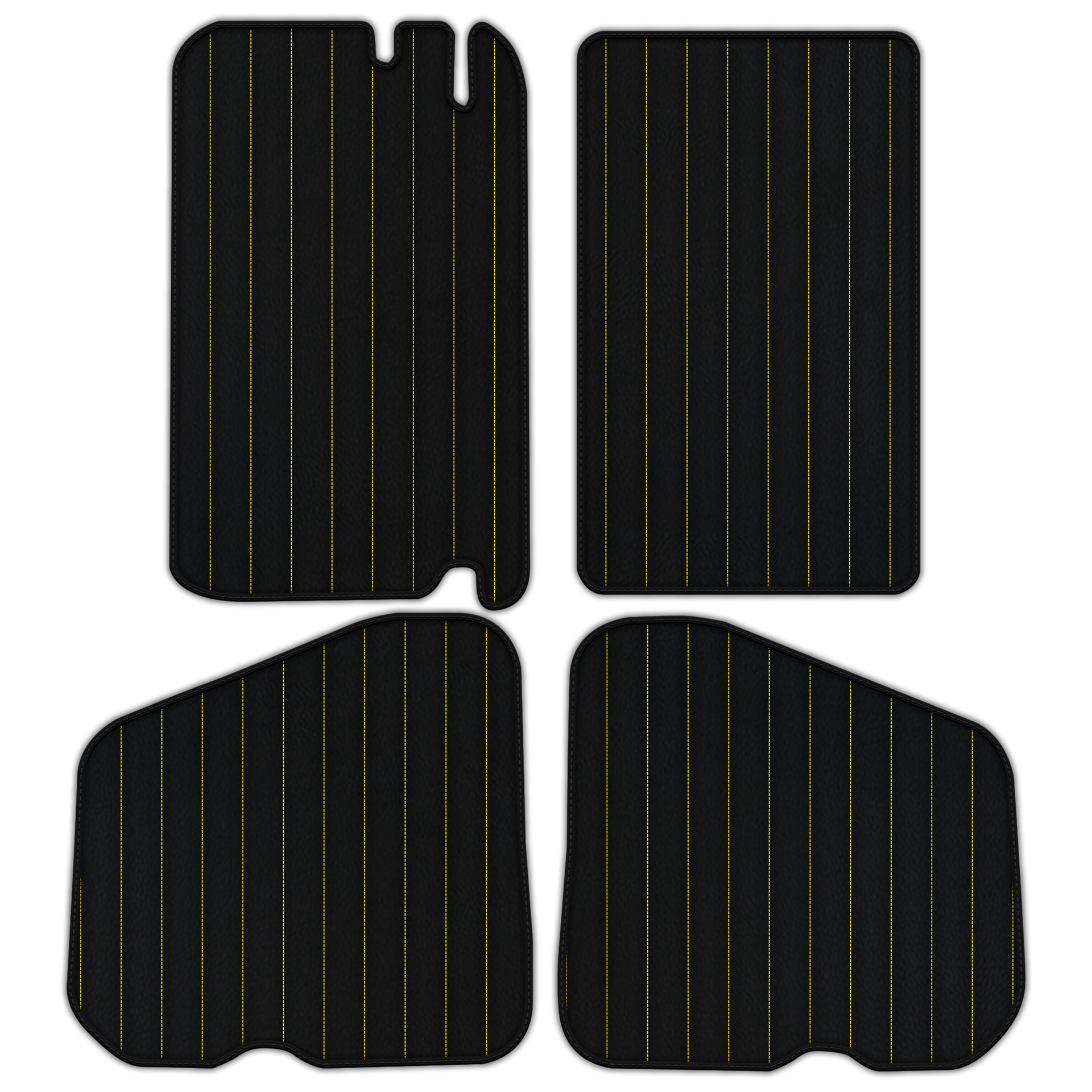 Customizable Leather Floor Mats with Line Pattern for Rolls Royce Shadow (1965-1977)