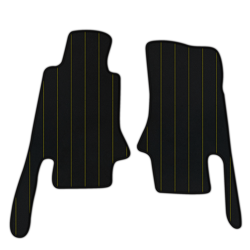 Customizable Leather Floor Mats with Line Pattern for Chevrolet Corvette C5 (1997-2004)