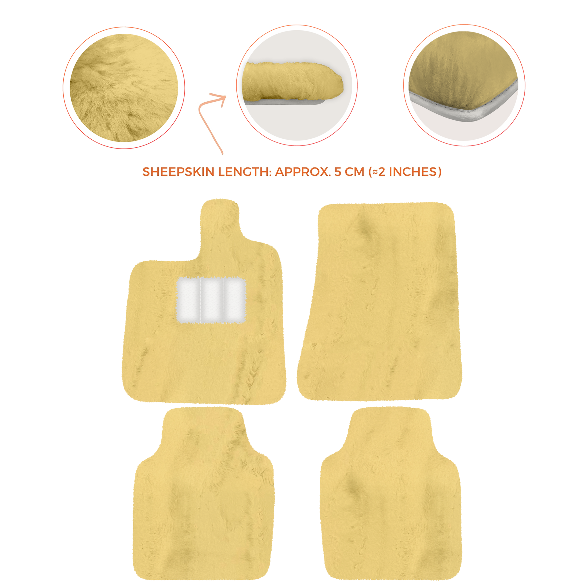 Premium Luxury Sheepskin Floor Mats for Ferrari Roma (2021-2024)