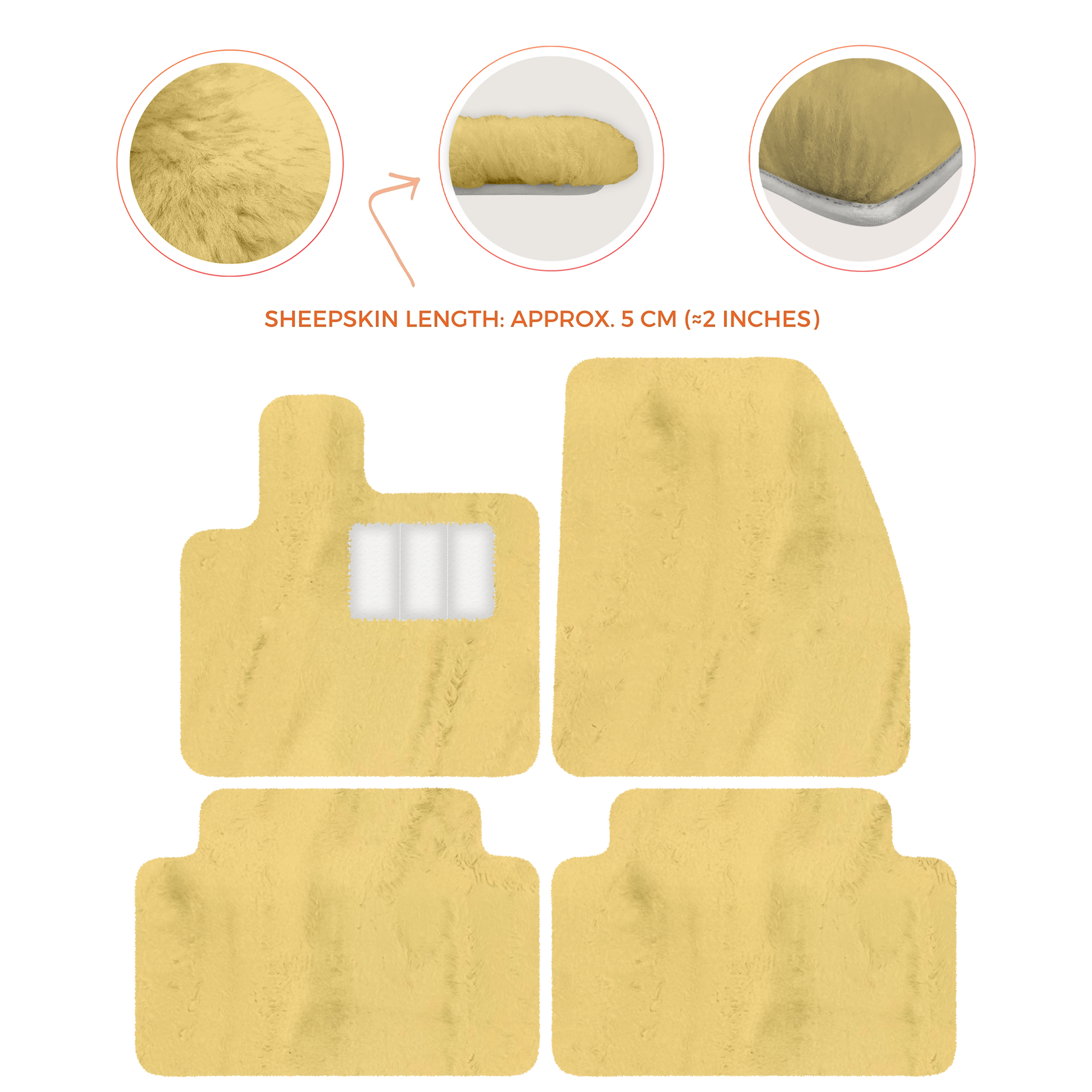 Premium Sheepskin Floor Mats for Range Rover Evoque (2016-2024)