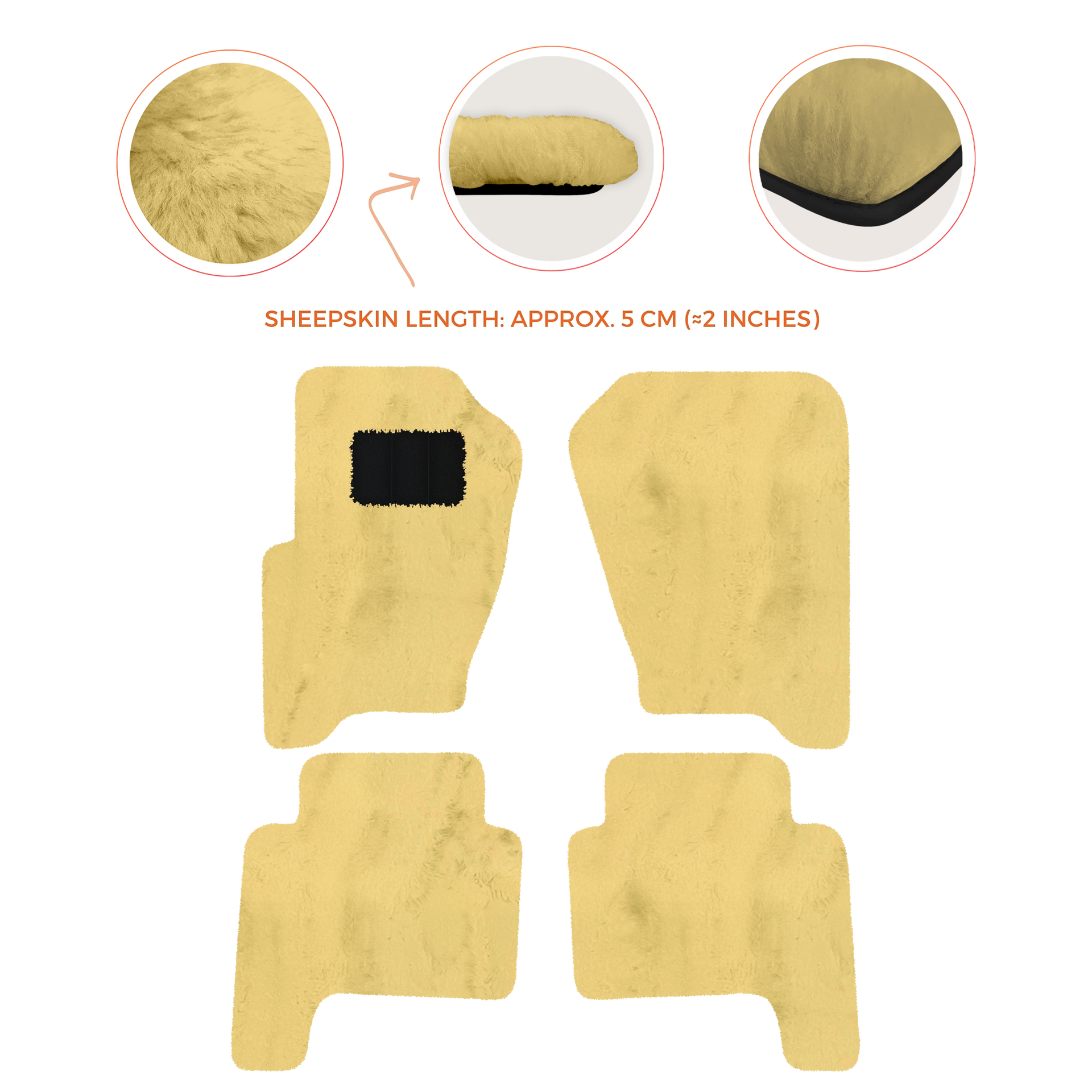 Luxury Sheepskin Floor Mats for Land Rover Discovery (2017-2026)