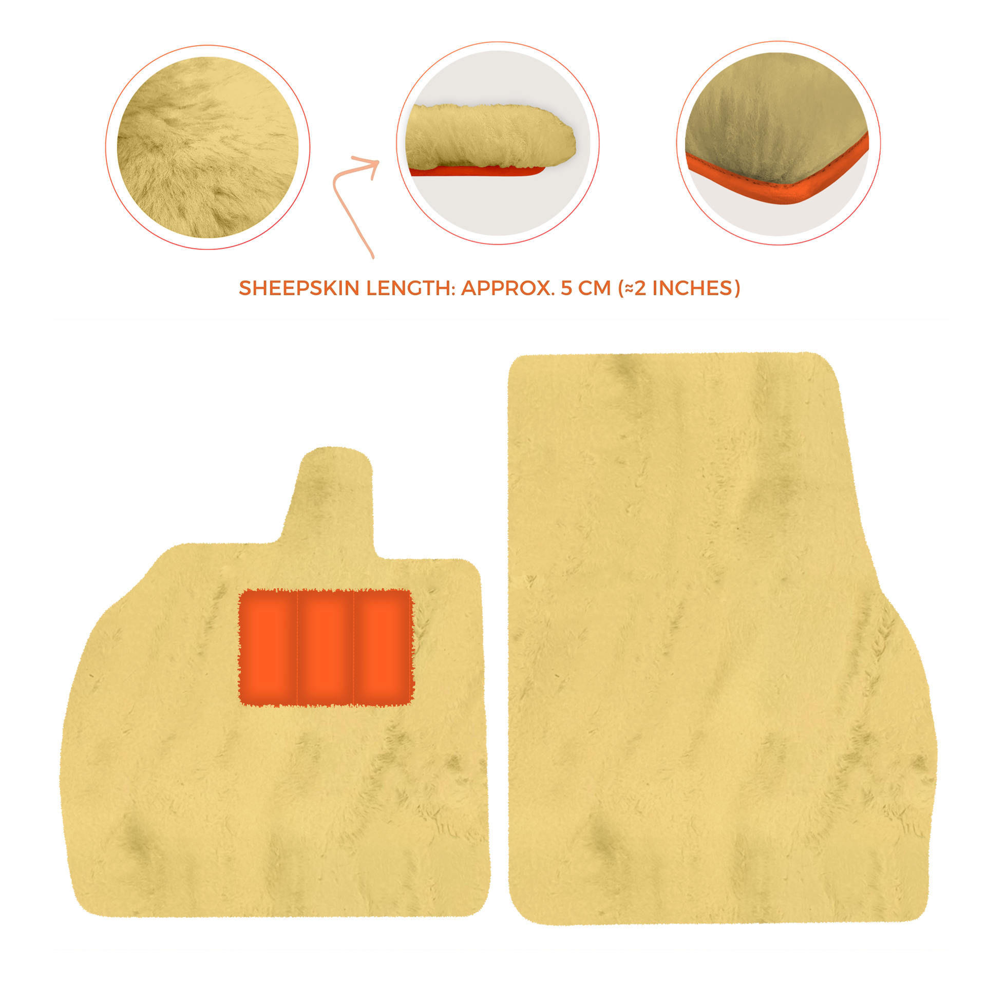 Luxury Sheepskin Floor Mats for Lamborghini Revuelto 2024-2025