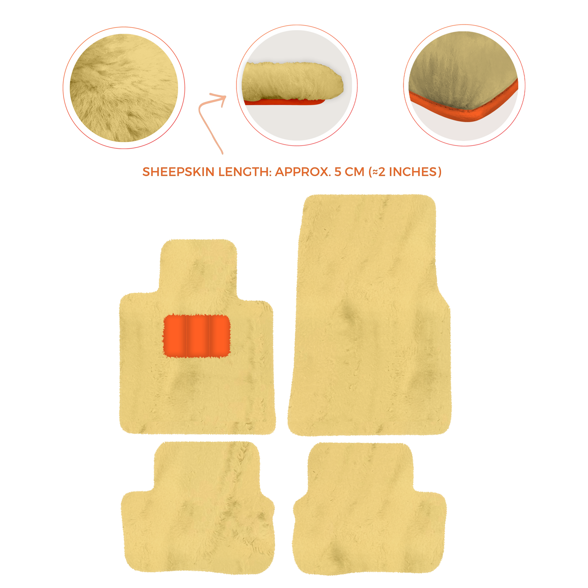 Premium Sheepskin Floor Mats for Rolls-Royce Cullinan (2018-2025)