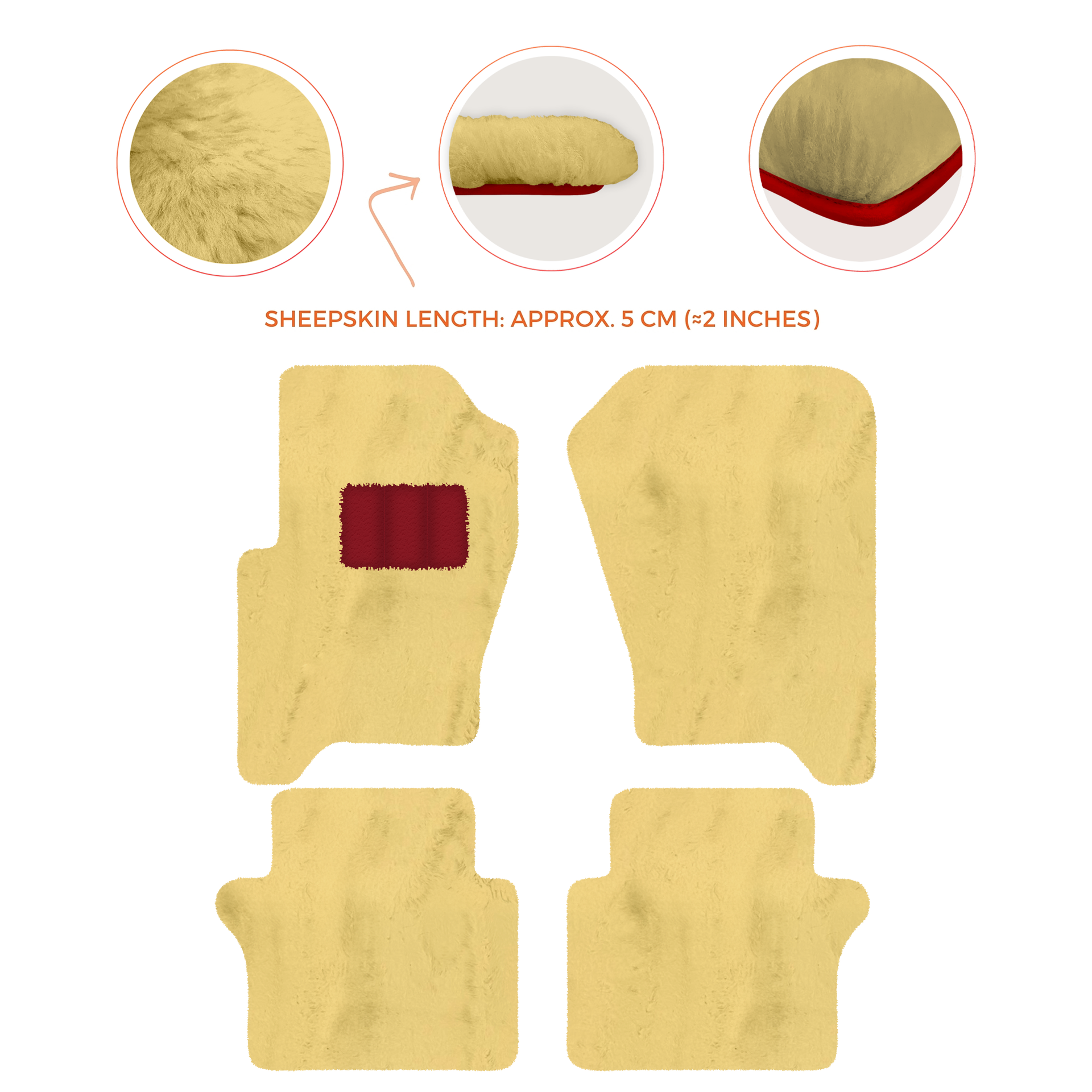 Luxury Sheepskin Floor Mats for Your Range Rover Sport 2005-2010