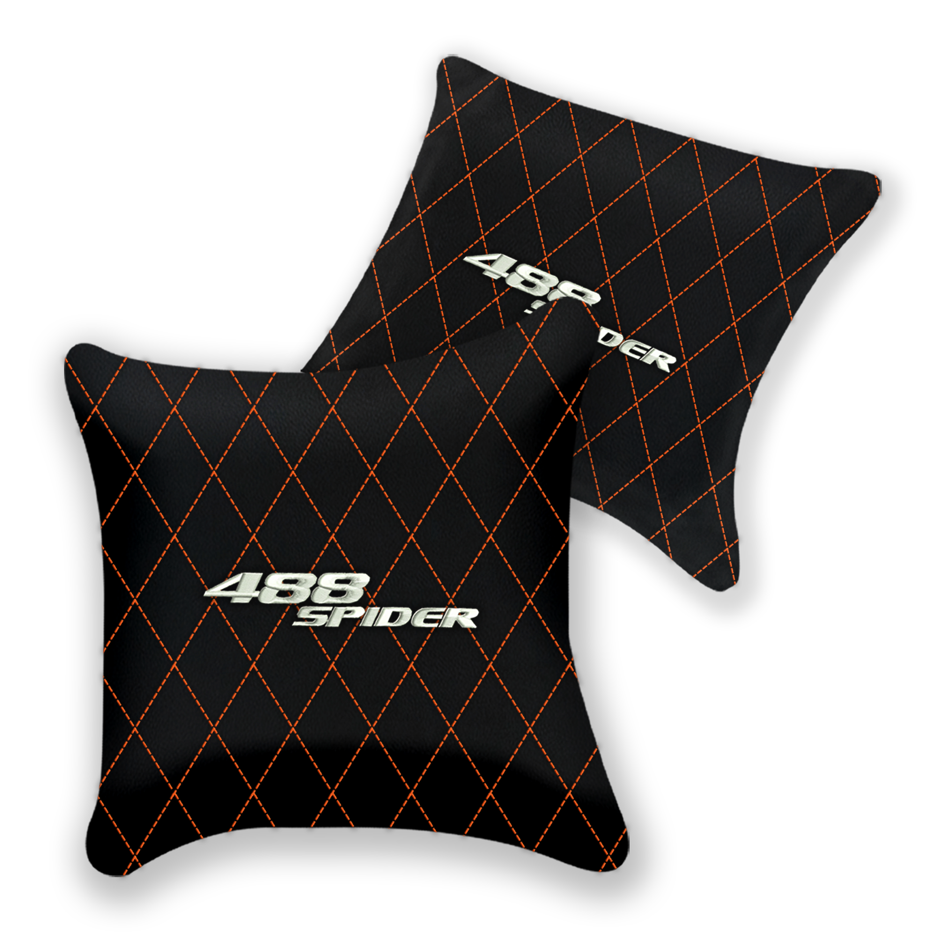 Custom Black Leather Pillows for Ferrari 488 Pista Spider 2019-2021