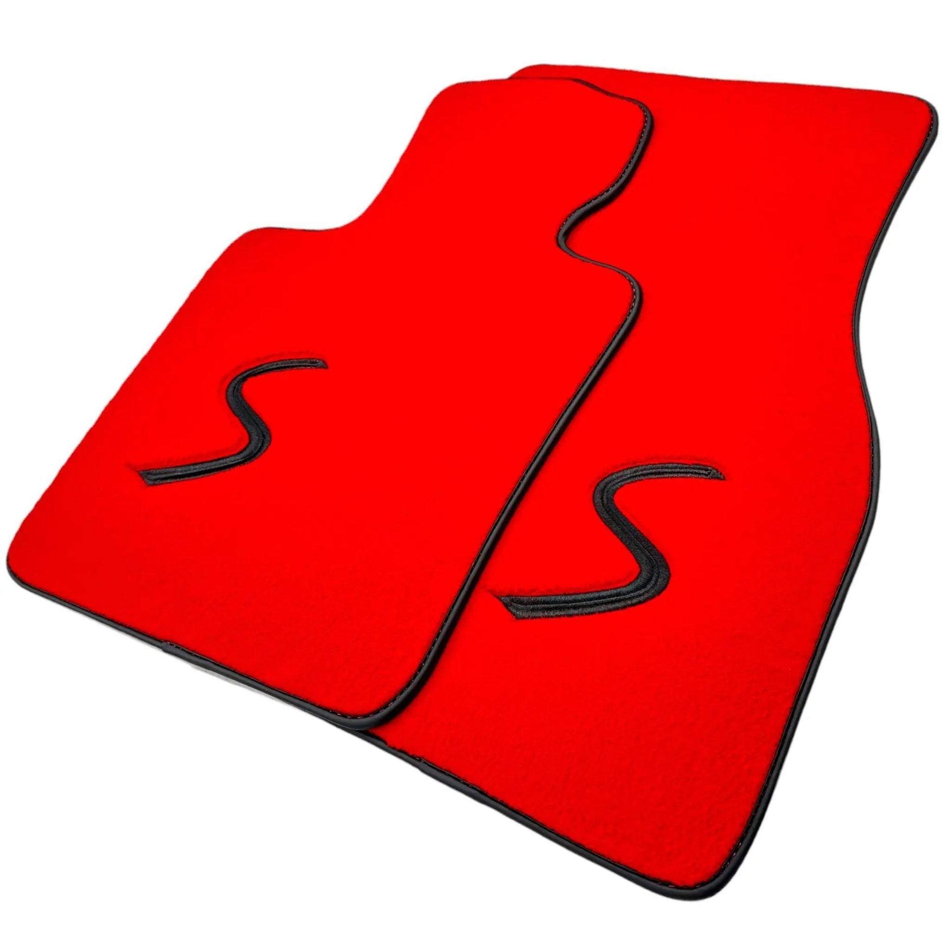 Red Floor Mats for Mini Cooper / One F56 3-Doors (2014-2023) - AutoWin