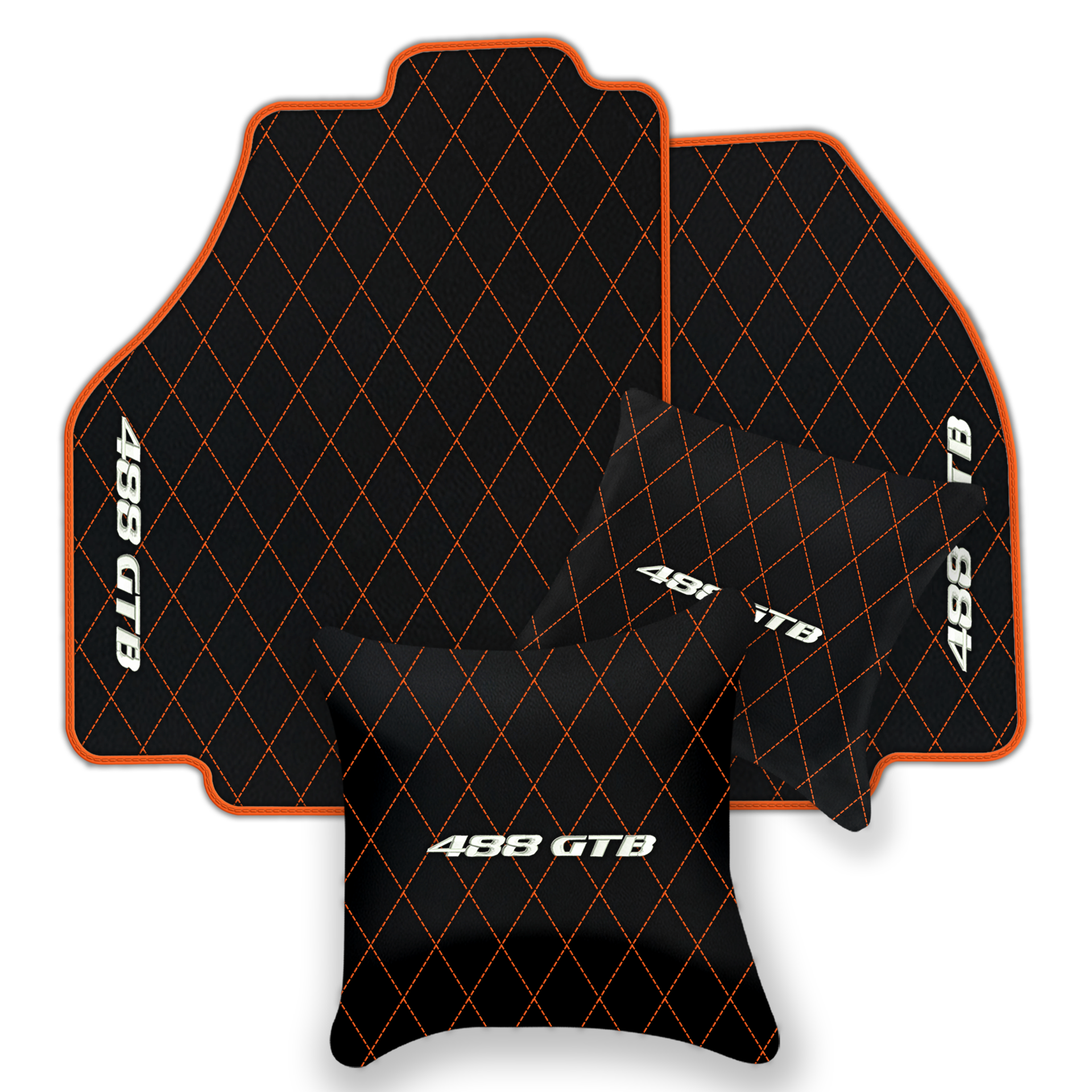 Premium Black Leather Floor Mats for Ferrari 458 Italia (2009-2015)