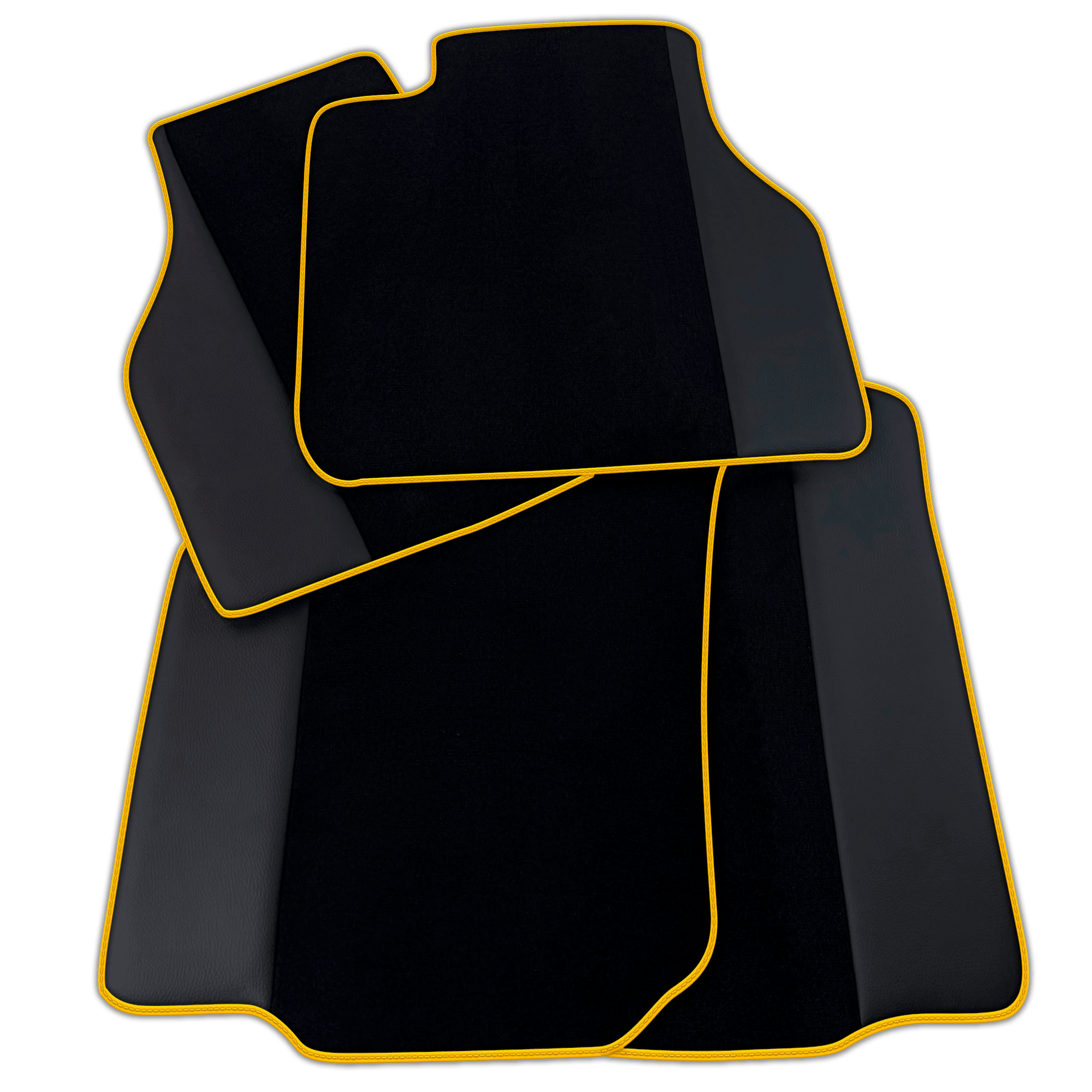 Customizable Black Floor Mats for Bentley Flying Spur (2019-2023) with Leather