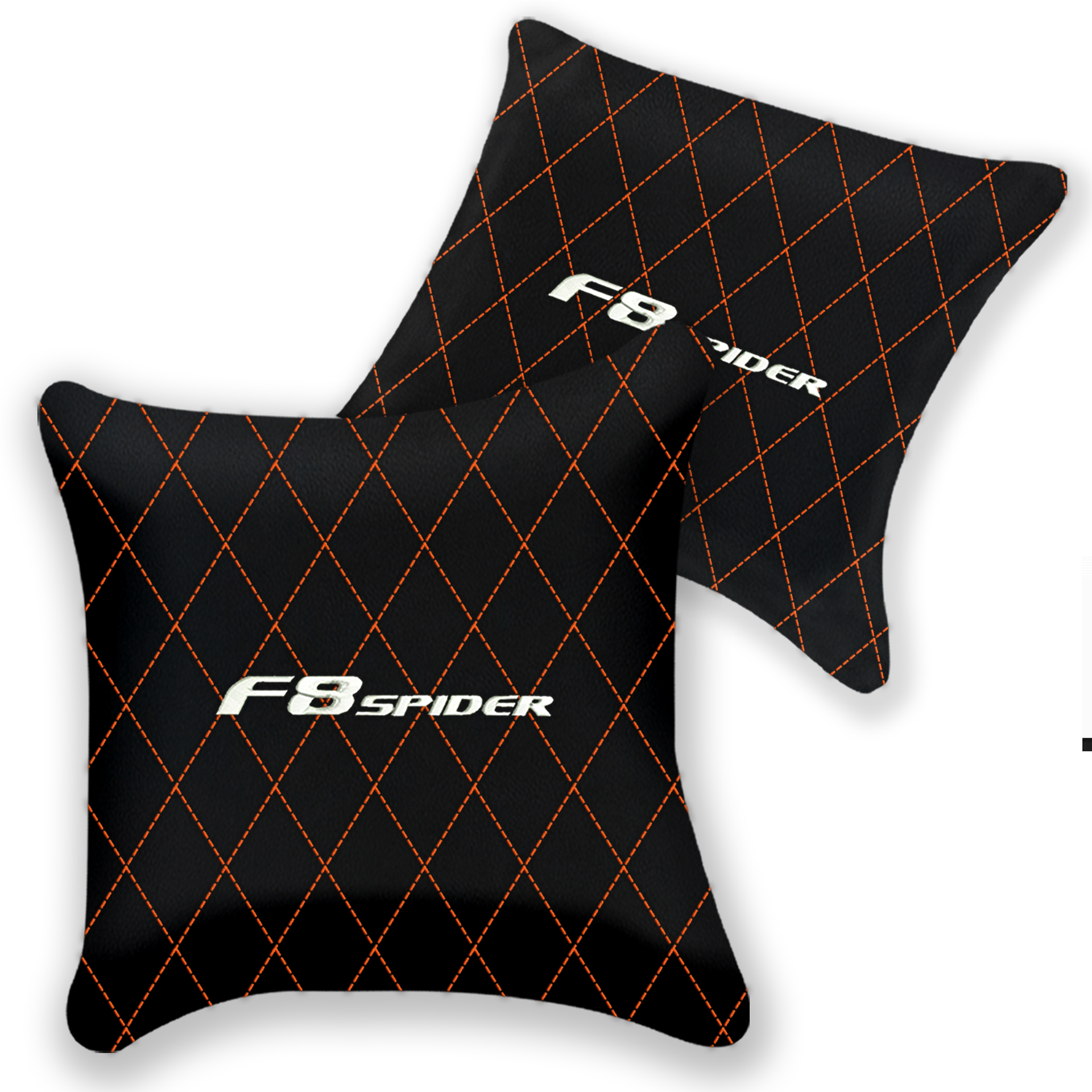 Customizable Black Leather Pillows Set for Ferrari 456 (1992-2003)
