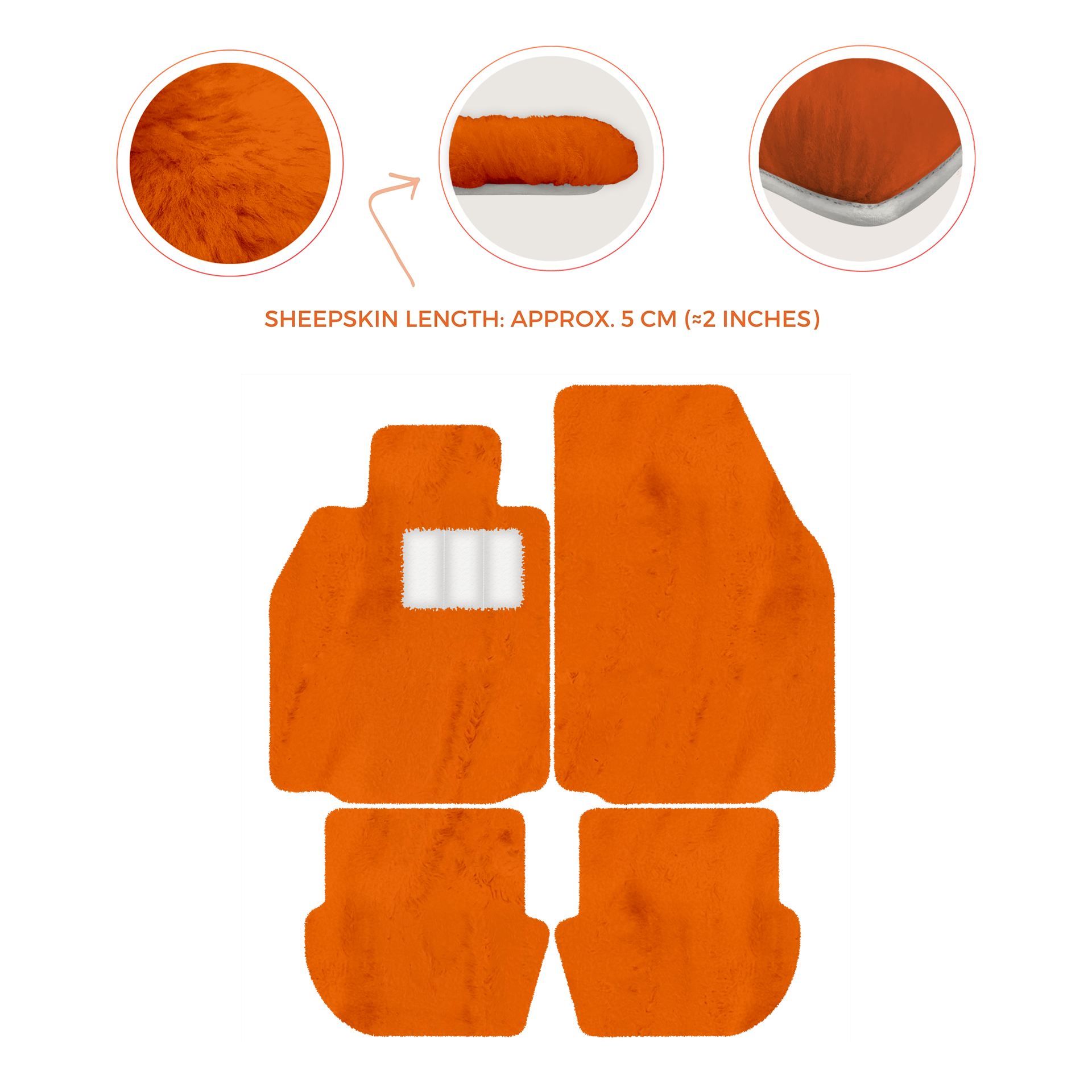 Premium Luxury Sheepskin Floor Mats for Porsche 911 (2004-2012)