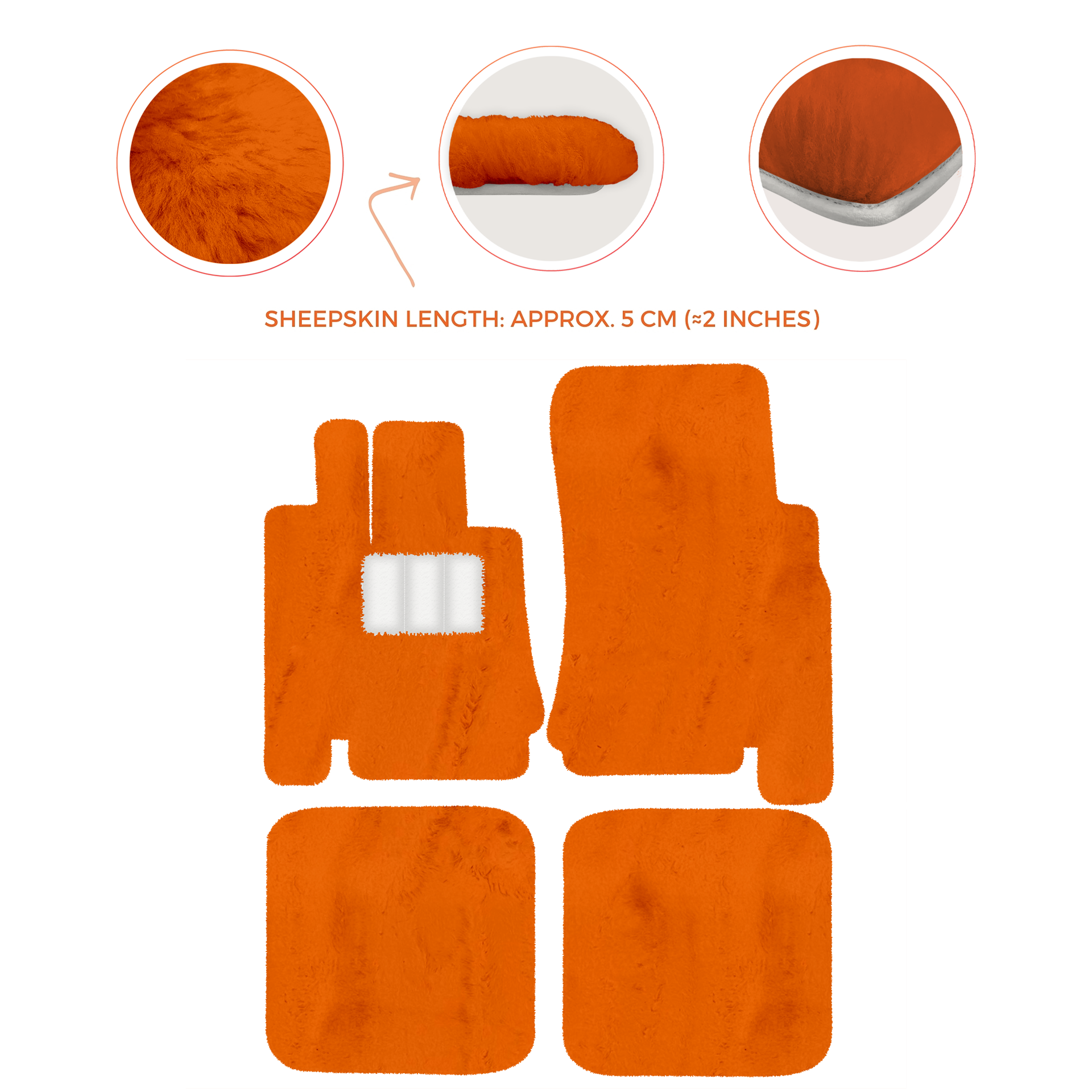 Premium Sheepskin Floor Mats for Mercedes-Benz G-Class W463 2008-2018