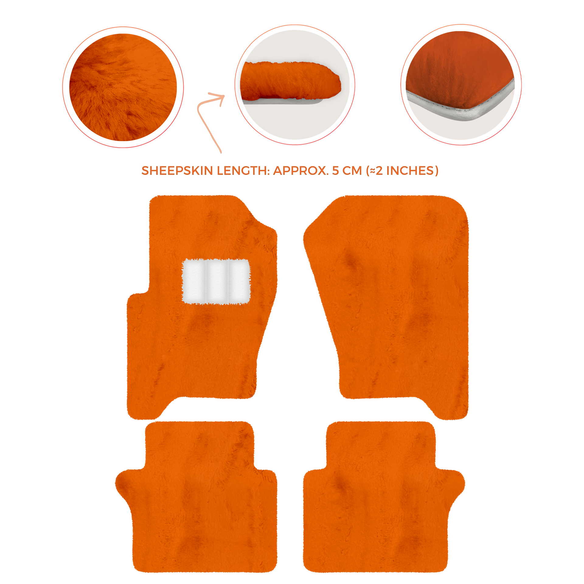 Luxury Sheepskin Floor Mats for Your Range Rover Sport 2005-2010