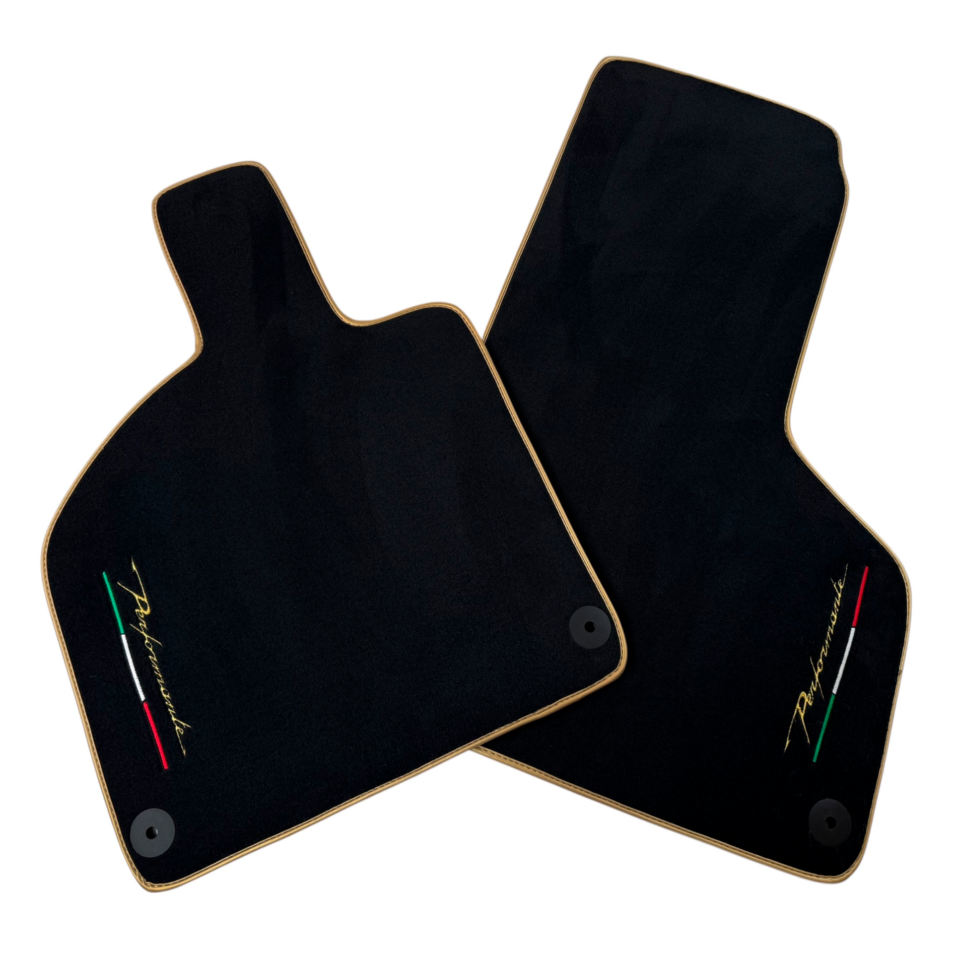 Black Carpet Floor Mats for Lamborghini Huracan Performante – Optional Alcantara Pillows Set of 2