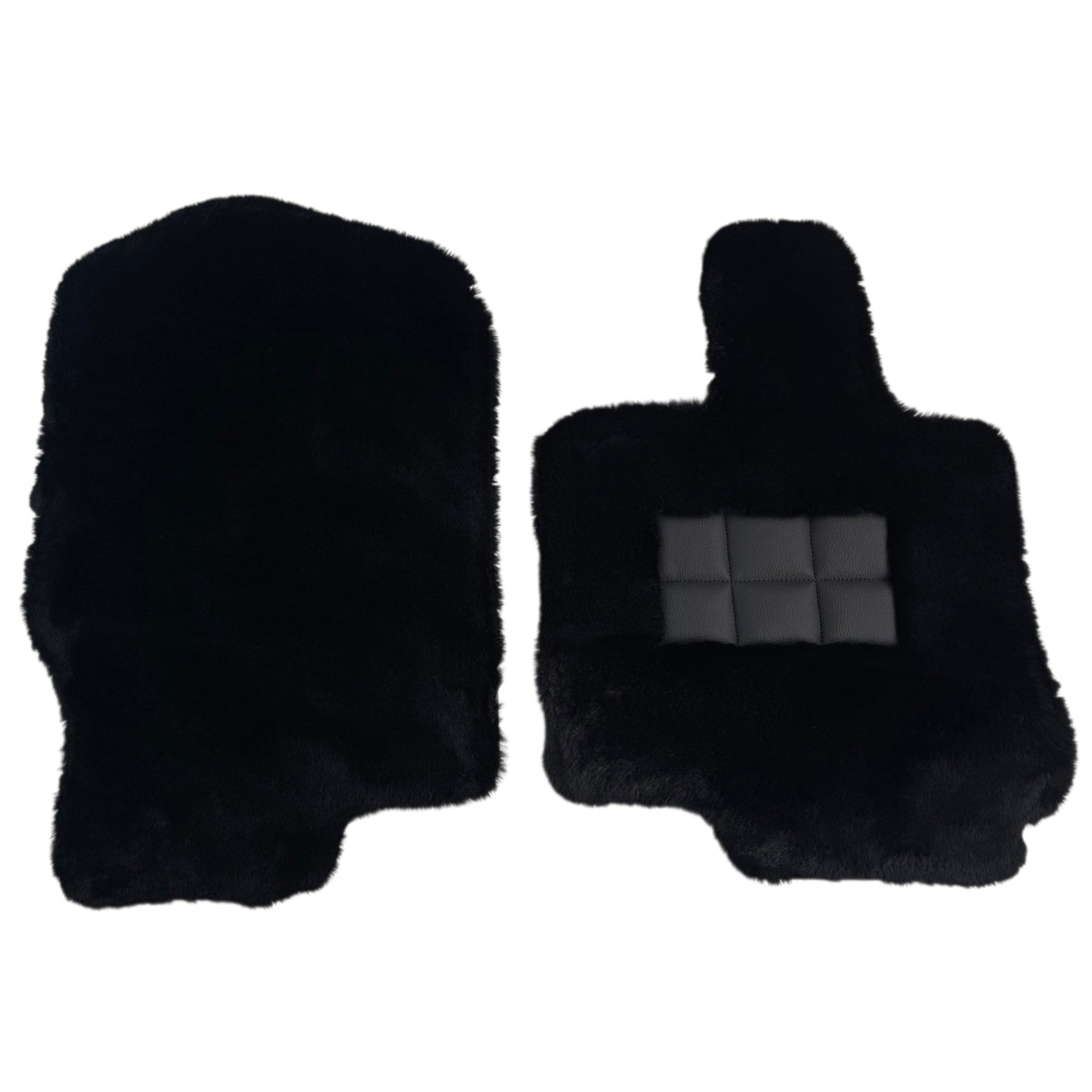 Black Sheepskin Floor Mats for Mercedes Benz GLS-Class X167 Maybach (2020-2023)