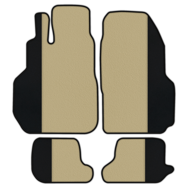 Individuell anpassbare Fußmatten aus Teppich mit Leder für Nissan GT-R (2009-2023)