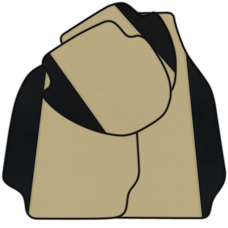 ポルシェ 911 (1963-1989) 用、カーペットとレザーを組み合わせたカスタマイズ可能なフロアマット