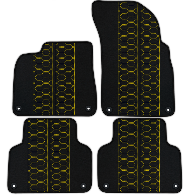 Customizable Leather Floor Mats with AD1 Pattern for Audi A3 - 5-door Sportback (MHEV) Mild Hybrid Electric Vehicle (2021 - 2024)
