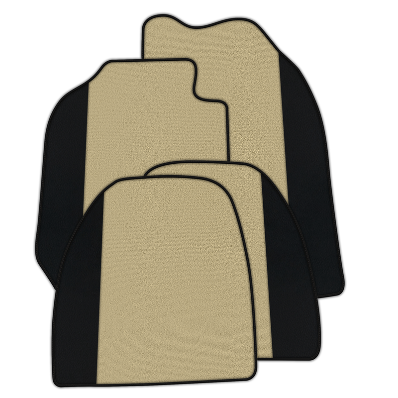 ポルシェ 911 - 964 (1989-1994) 用、カーペットとレザーを組み合わせたカスタマイズ可能なフロアマット