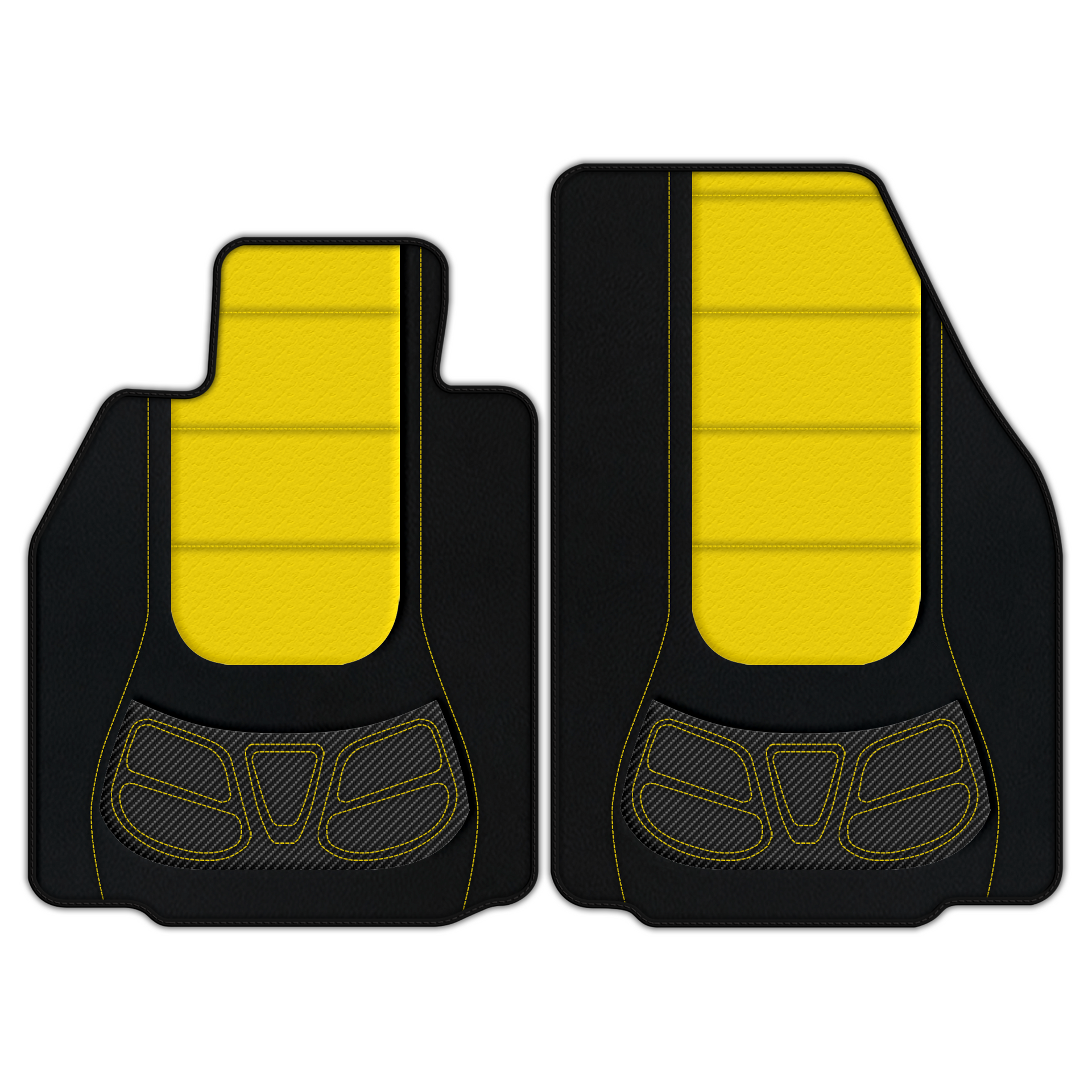 Customizable Leather Floor Mats with Line Pattern for Porsche 911 GT3 RS (997) 2006–2011