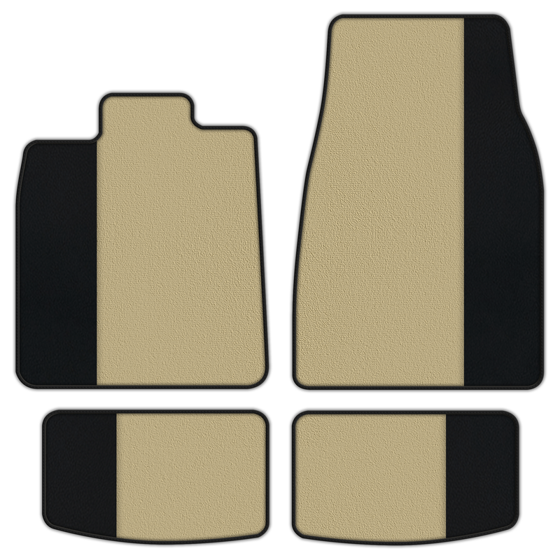 Customizable Floor Mats From Carpet With Leather for Porsche Taycan (2019-2023)