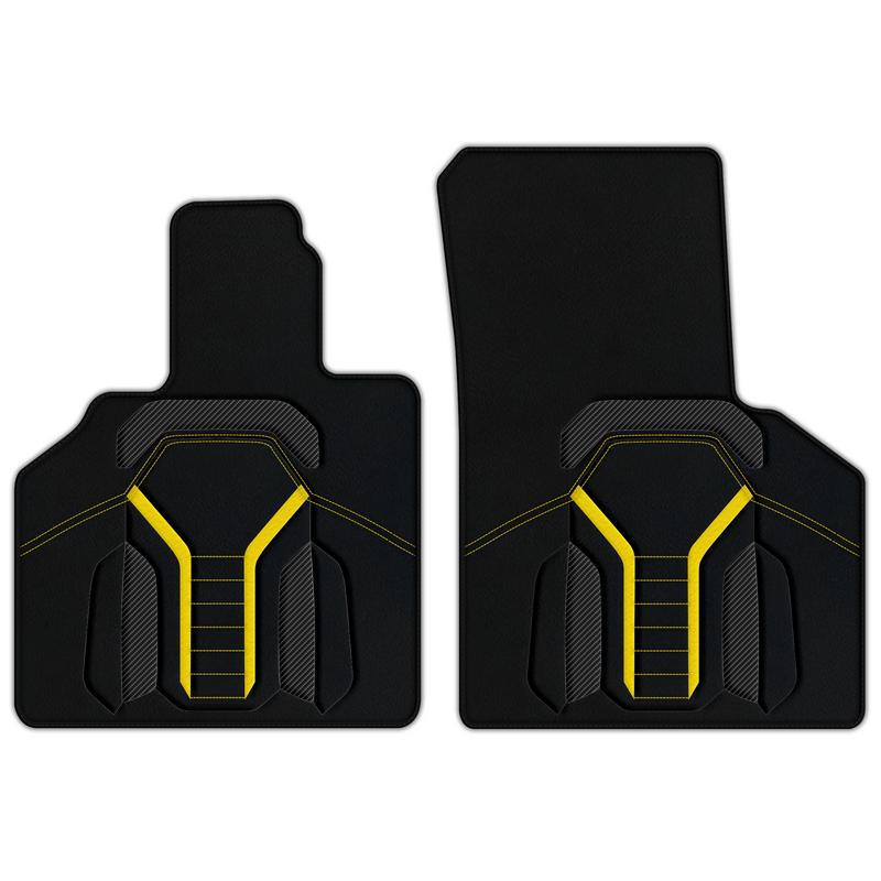 Anpassbare Lederfußmatten mit AW47-Muster für Lamborghini Gallardo (2004-2014)