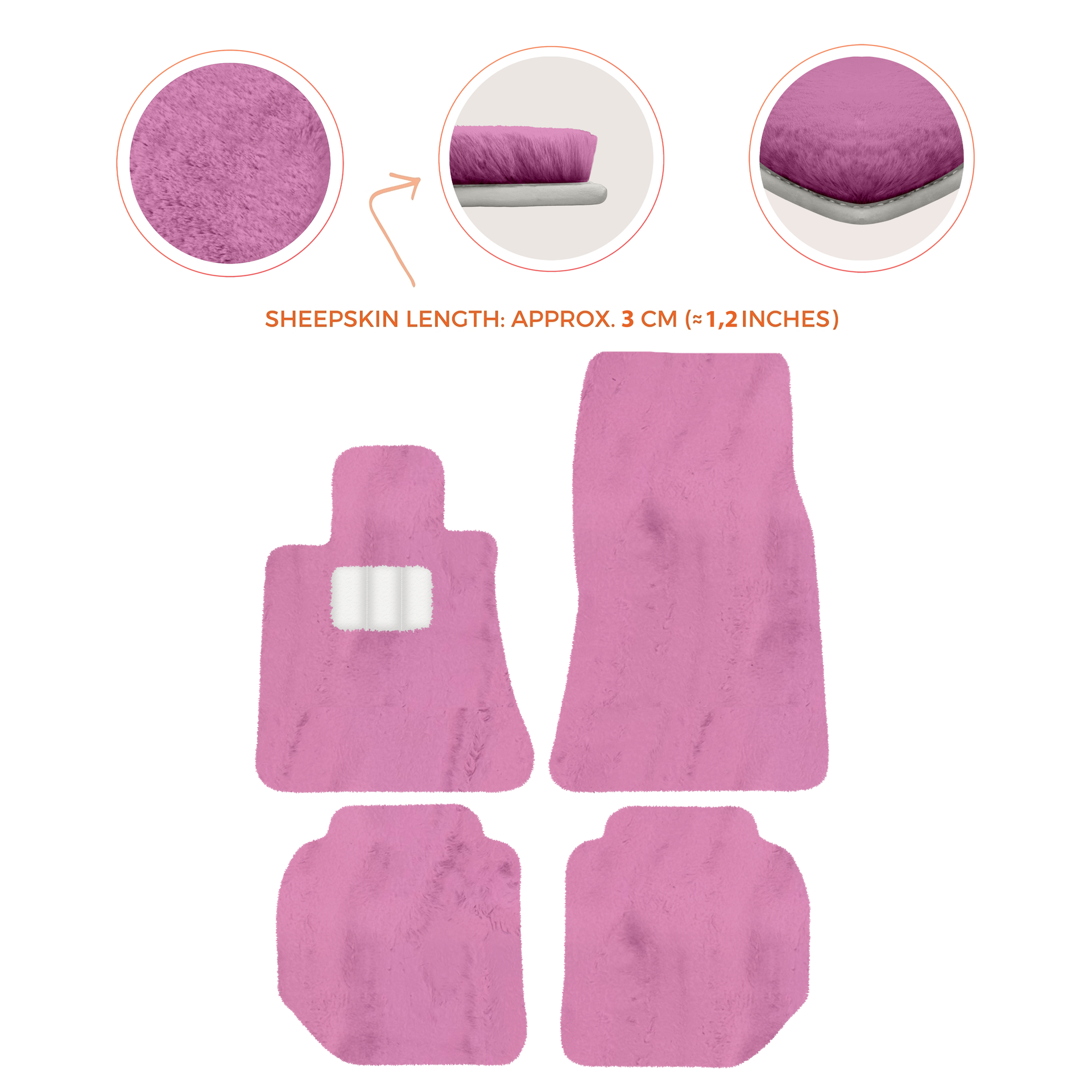 Premium Sheepskin Floor Mats for Bentley Continental GTC (2011-2018)