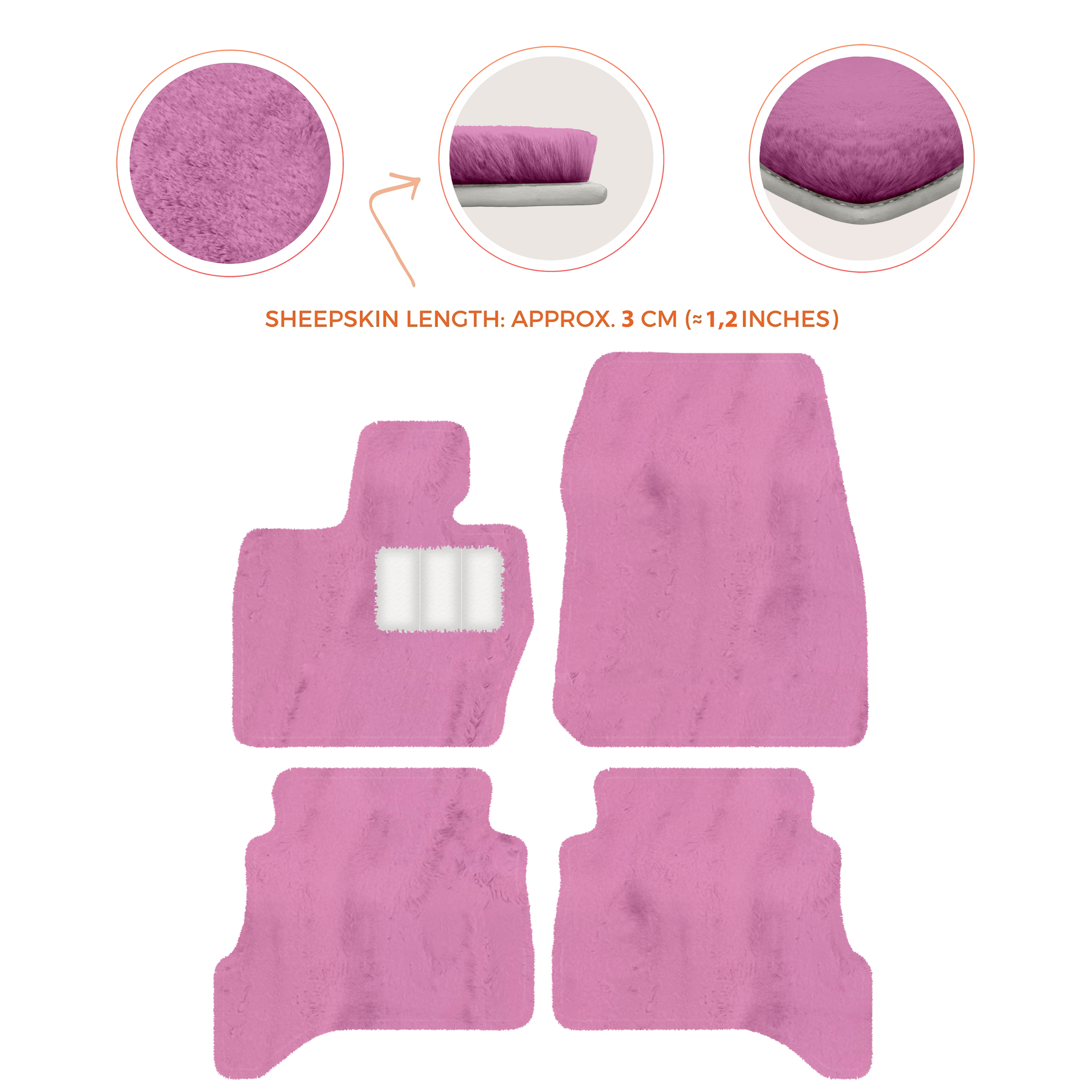 Premium Sheepskin Floor Mats for Range Rover Evoque (2015-2019)