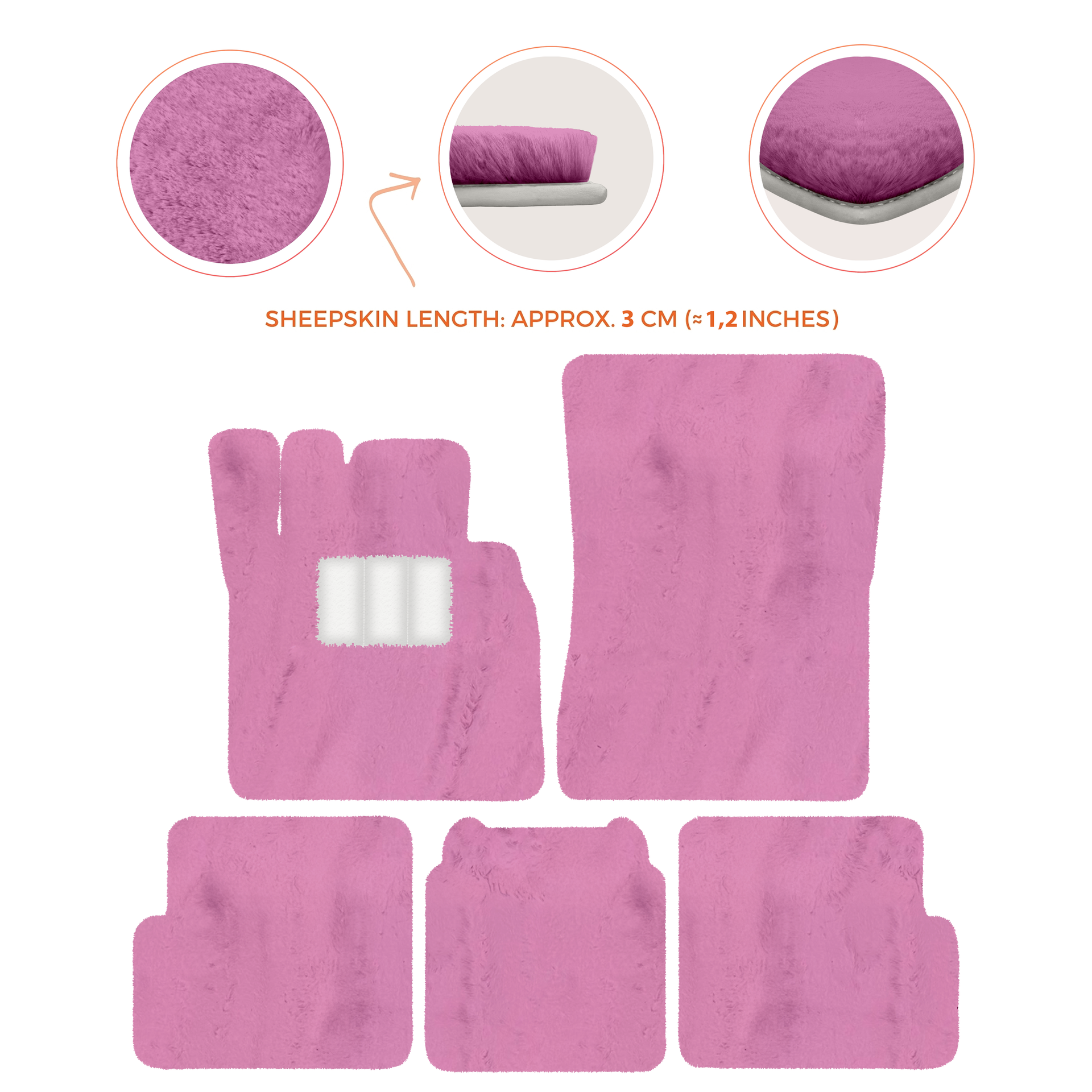 Premium Sheepskin Floor Mats for Ferrari 296 GTS (2022-2025)