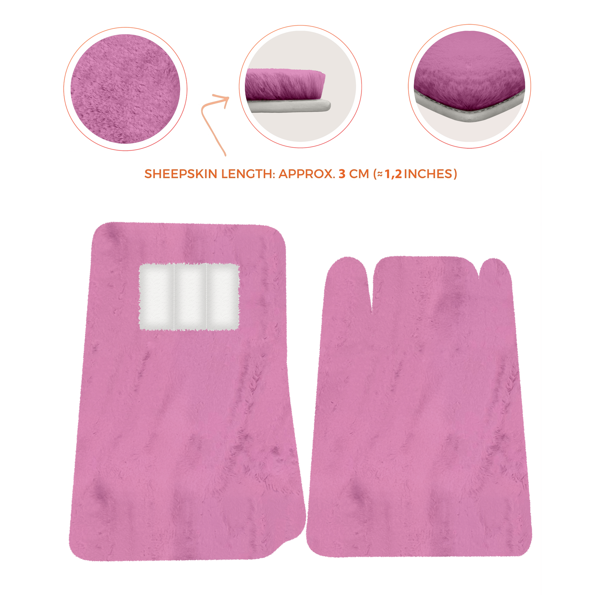 Lamborghini Jalpa Sheepskin Floor Mats (1981-1988) - Premium Luxury